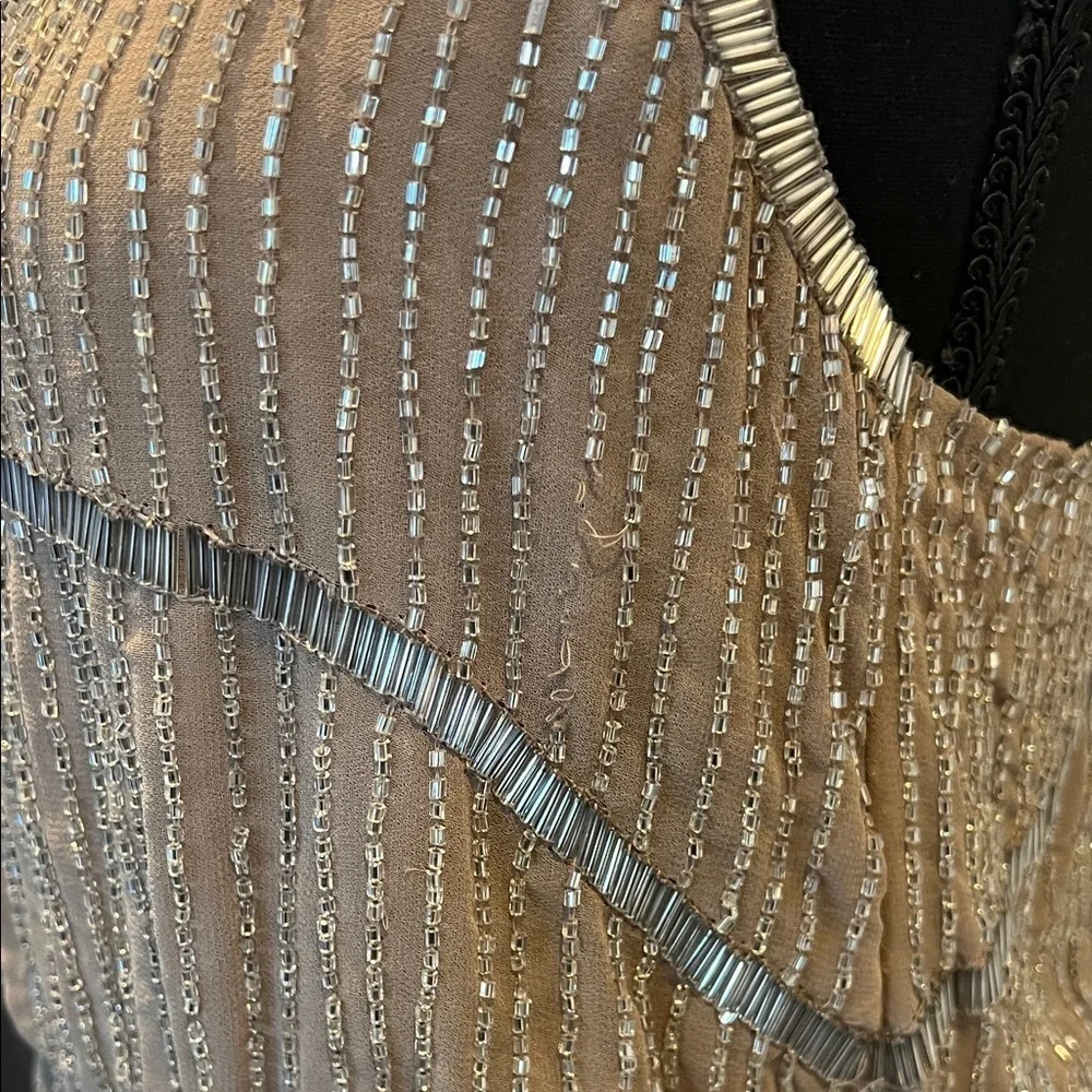 NWT W118 by Walter Baker Beaded Taupe Brown Backless Destiny Dress Size 4 - Picture 10 of 16